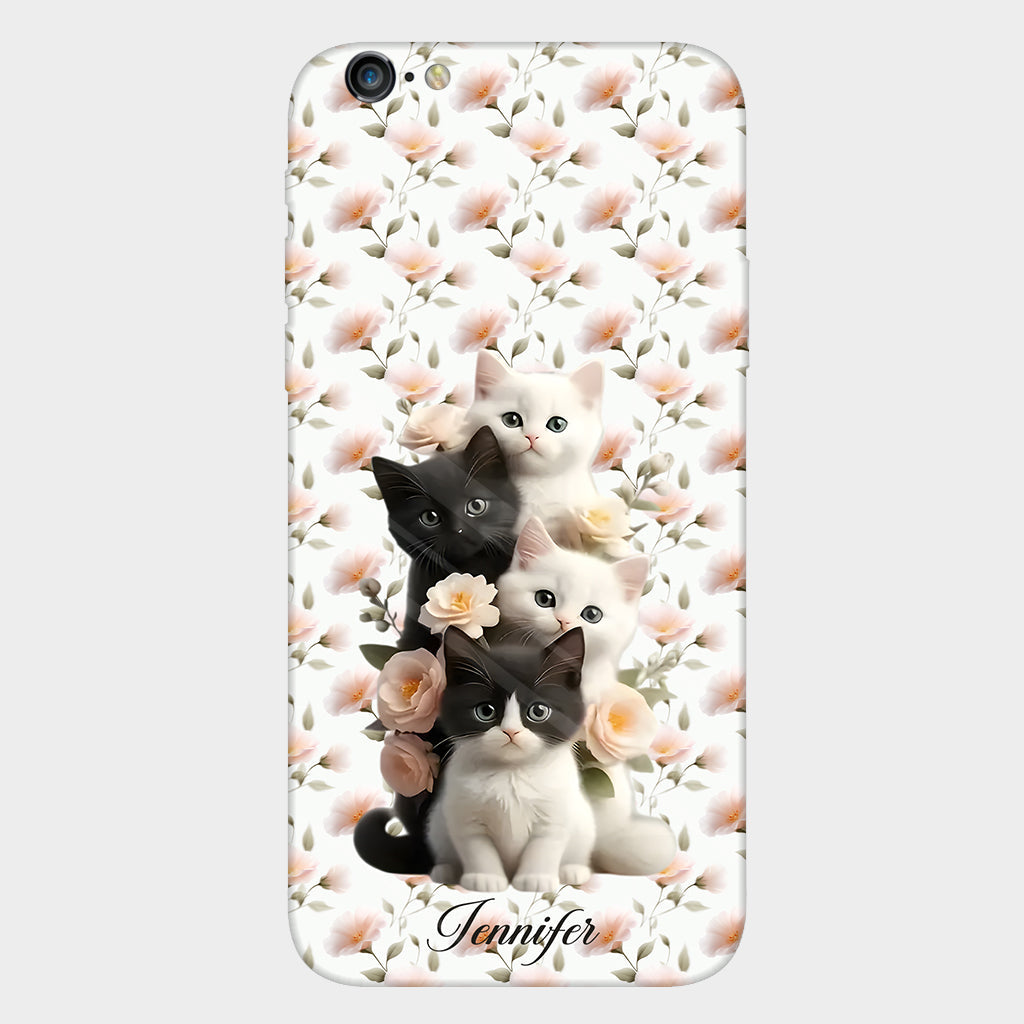 Adorables chatons - Coque de téléphone personnalisée avec motif chat intégral