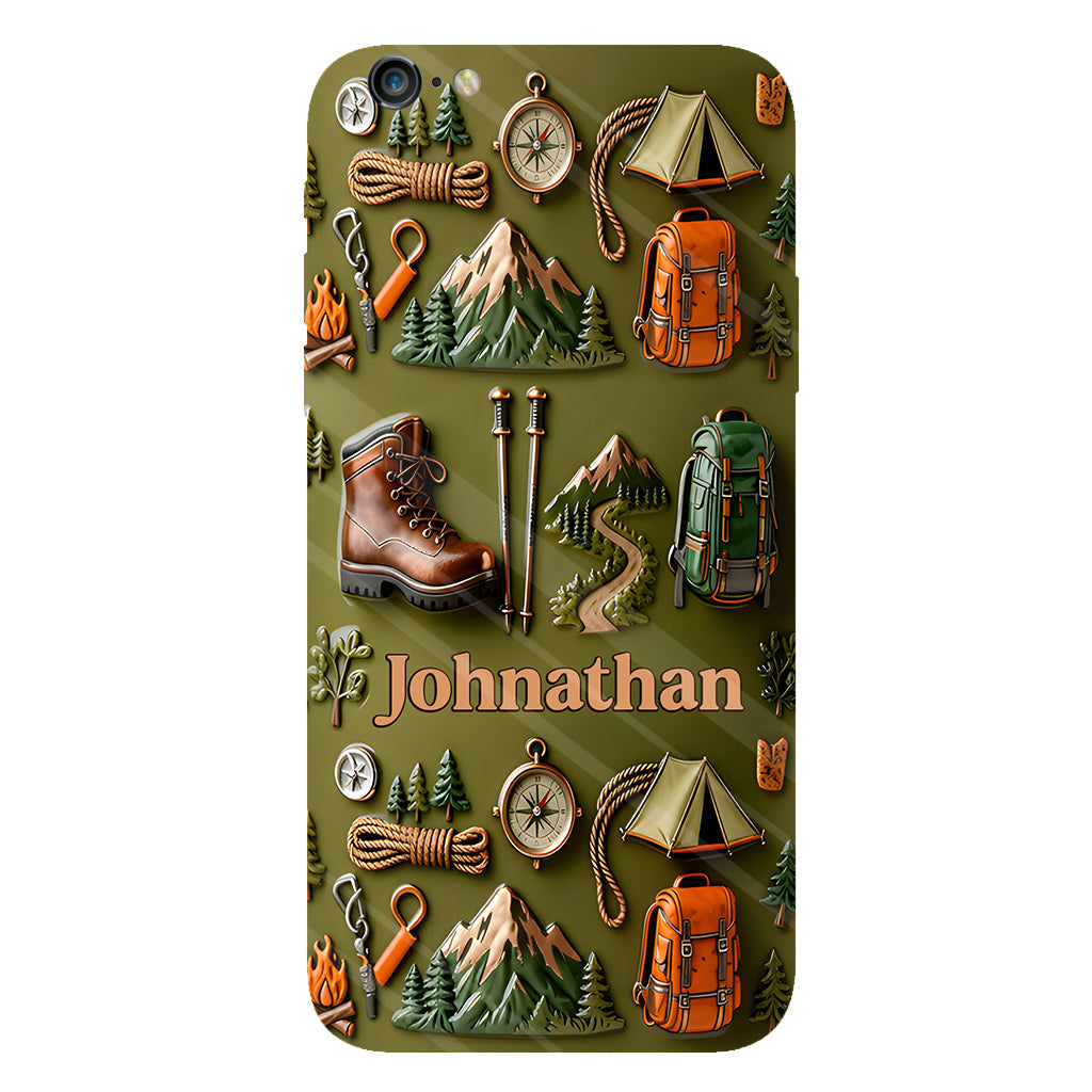 La randonnée me rend heureux - Coque de téléphone personnalisée avec impression intégrale « La randonnée me rend heureux »