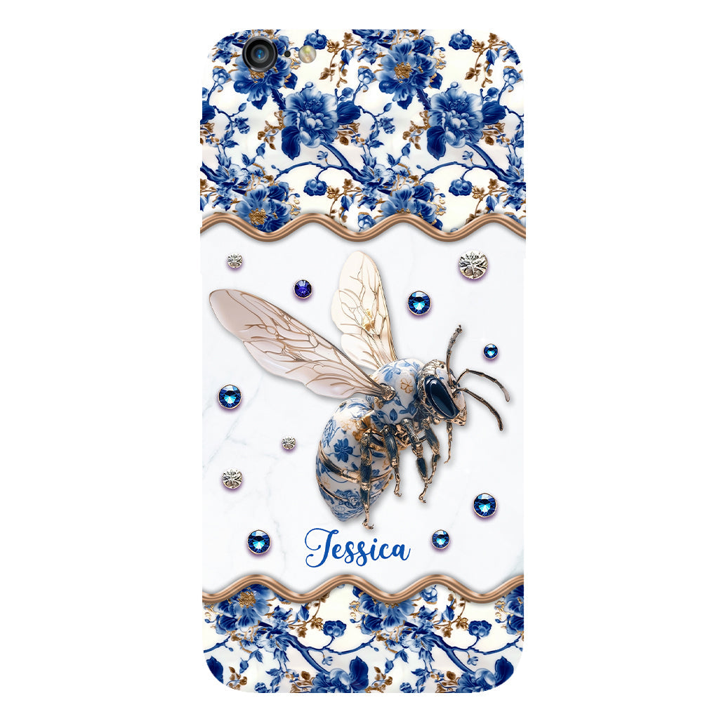Bee Toile de Jouy - Personalized Bee Full Print Phone Case