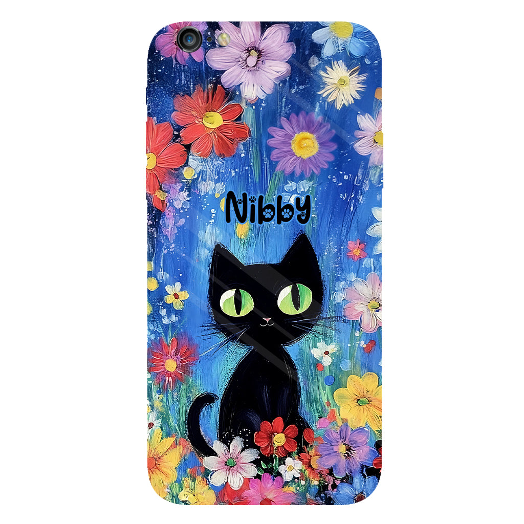 Coque de téléphone personnalisée avec motif chat noir mignon - Chat mignon