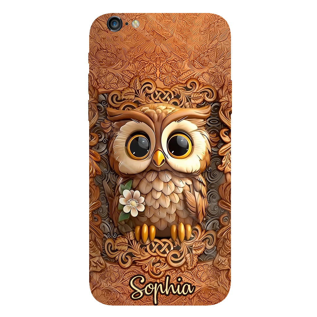 Magnifique hibou - Coque de téléphone personnalisée avec motif hibou intégral