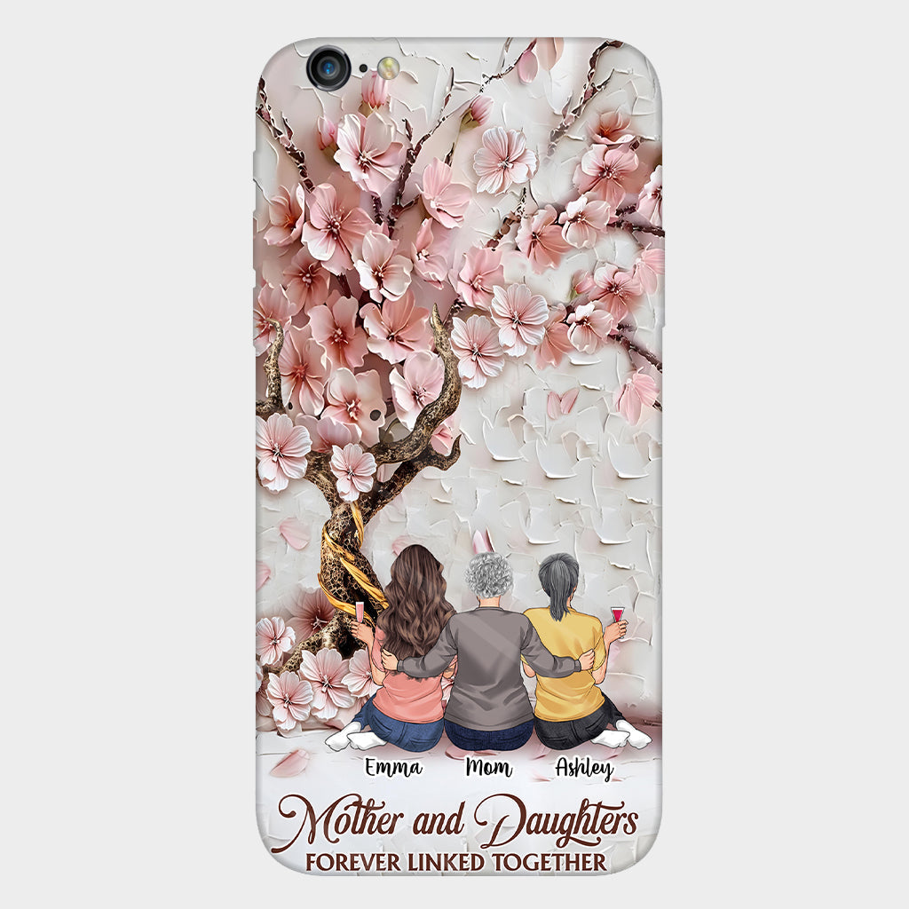 Mother And Daughters Forever Linked Together - Personalized Mother Full Print Phone Case