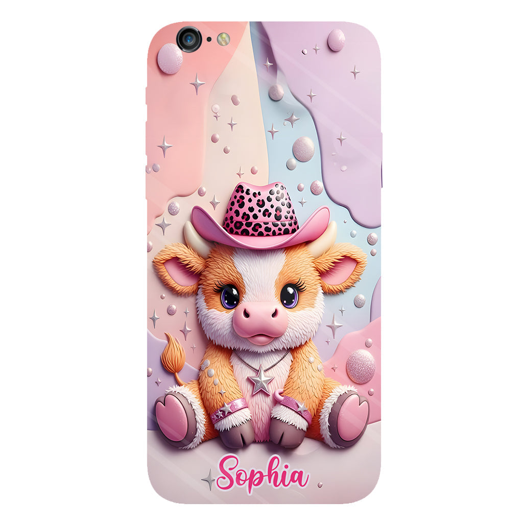 Adorable vache des Highlands - Coque de téléphone personnalisée avec imprimé intégral vache des Highlands