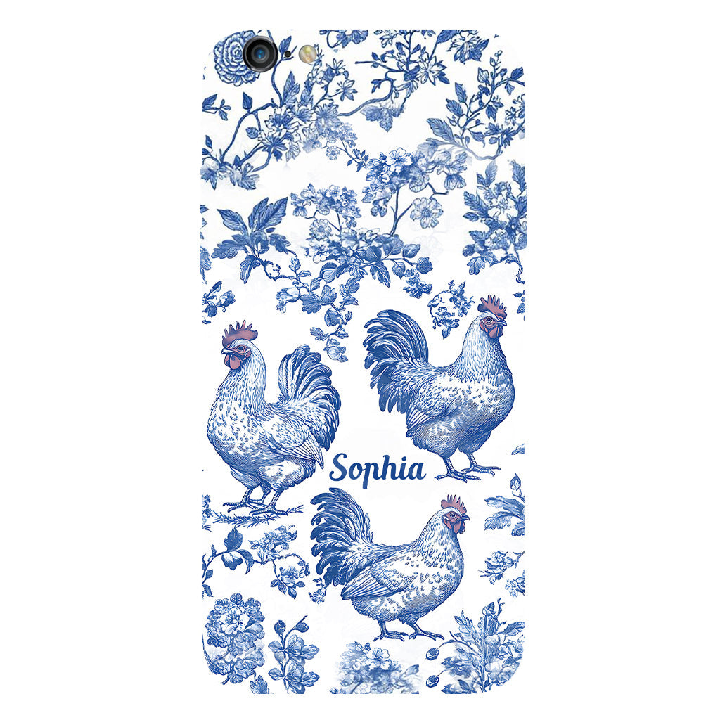 Chicken Toile de Jouy - Personalized Chicken Full Print Phone Case