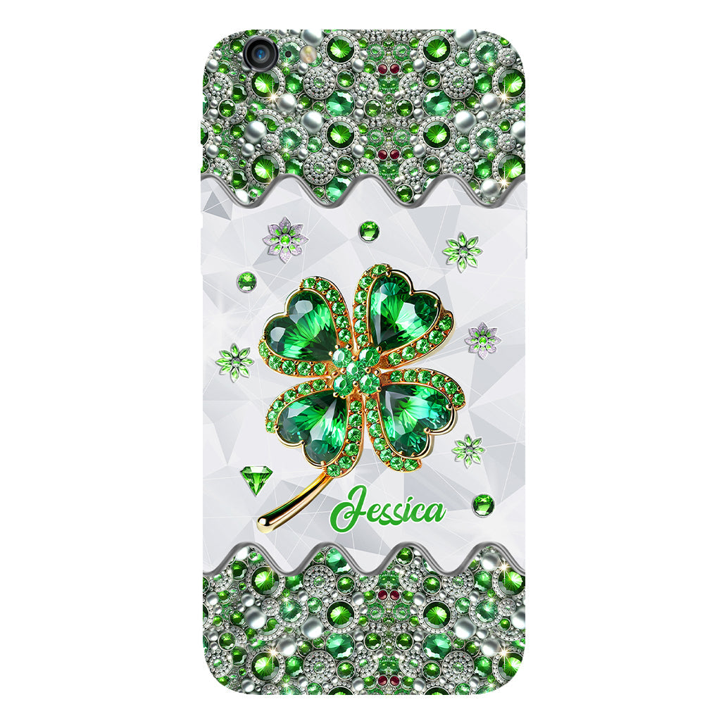 Lucky Four-Leaf Clover - Personalized Saint Patrick's Day Full Print Phone Case