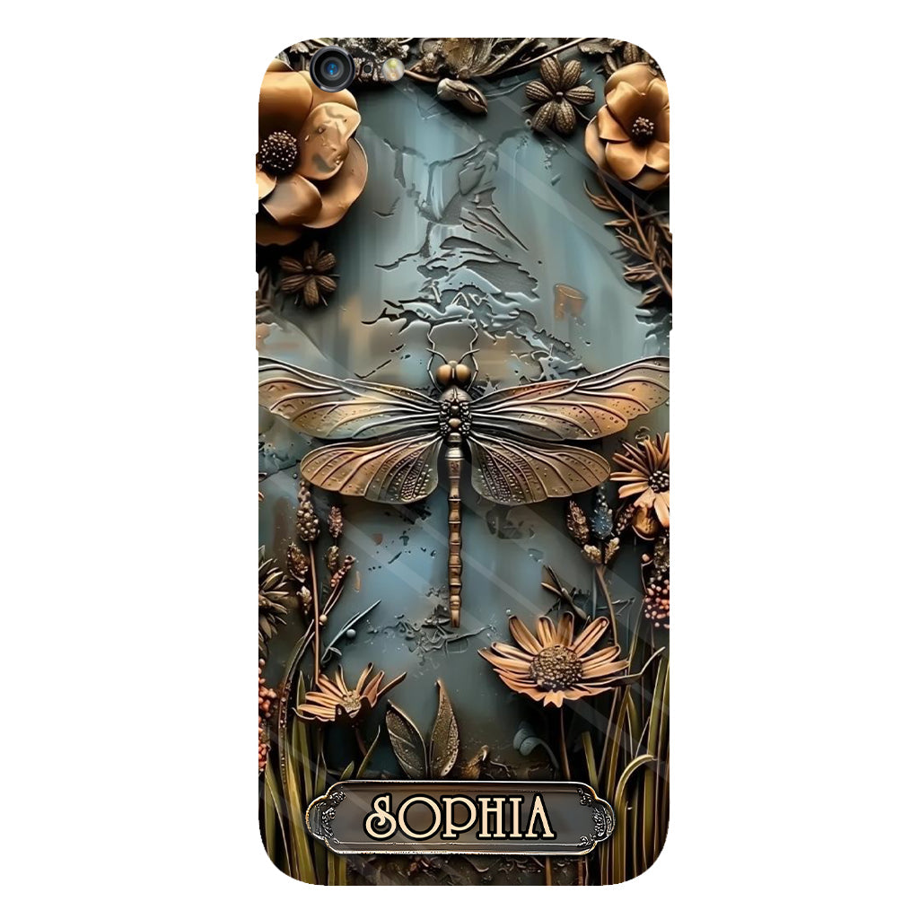 Magnifique libellule, papillon, colibri - Coque de téléphone personnalisée avec impression intégrale sur le thème du jardinage