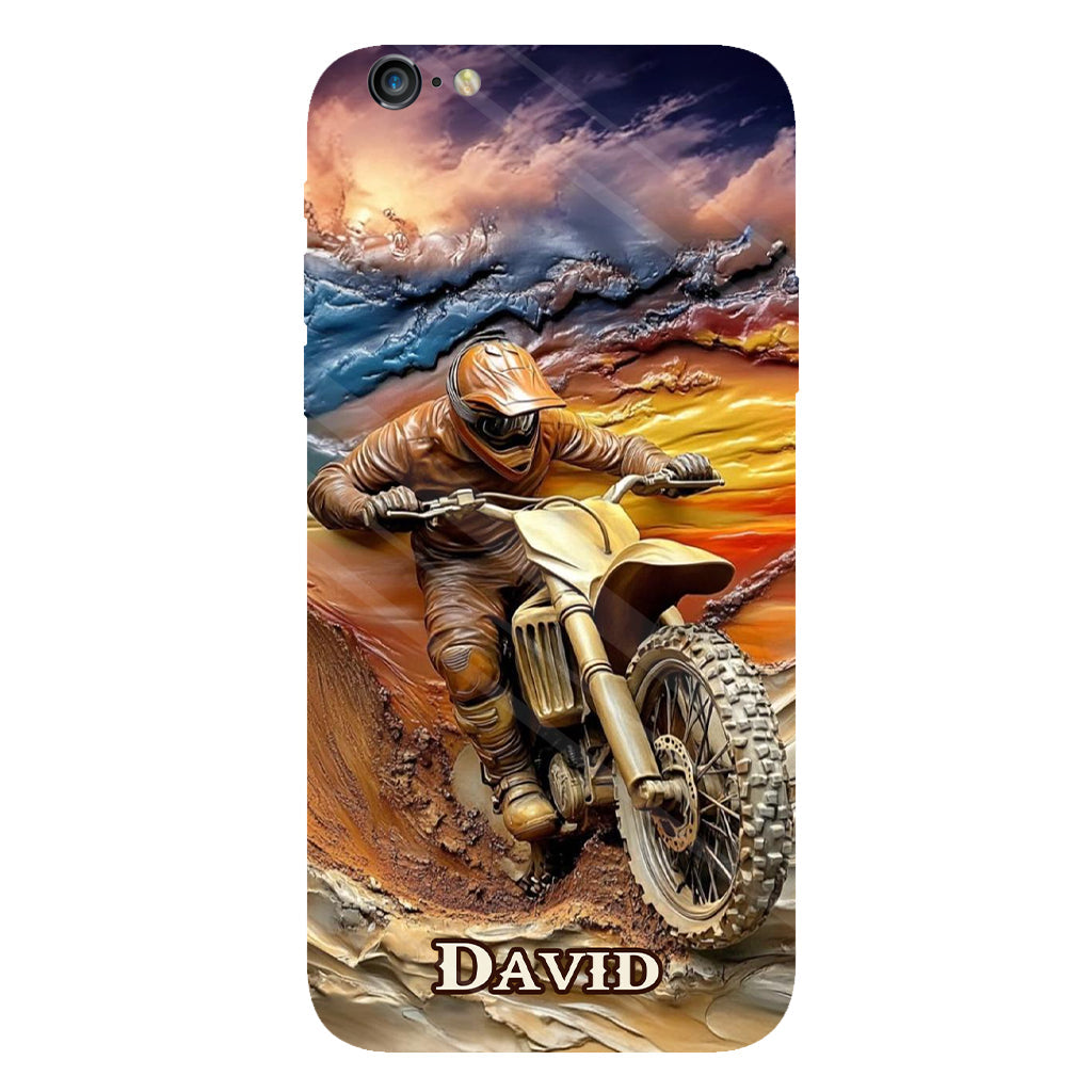 Born To Ride - Personalized Dirt Bike Full Print Phone Case