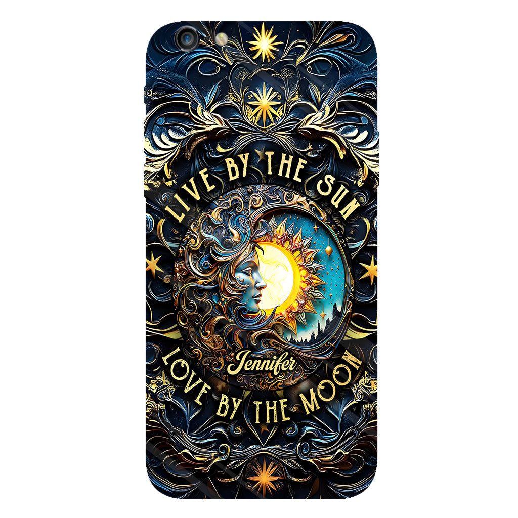 Live By The Sun Love By The Moon - Personalized Hippie Full Print Phone Case