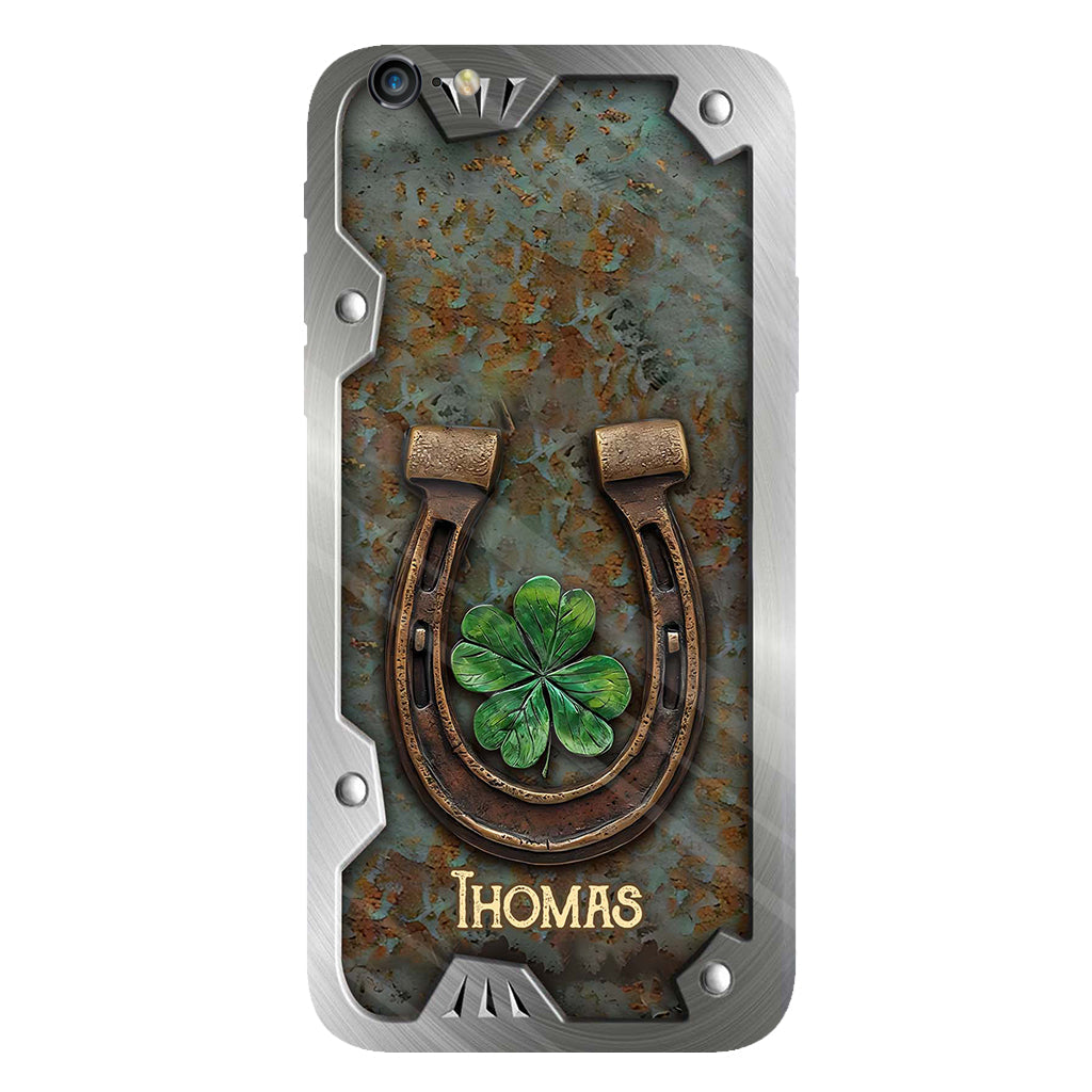 Lucky Horseshoe Shamrock - Personalized Horse Full Print Phone Case