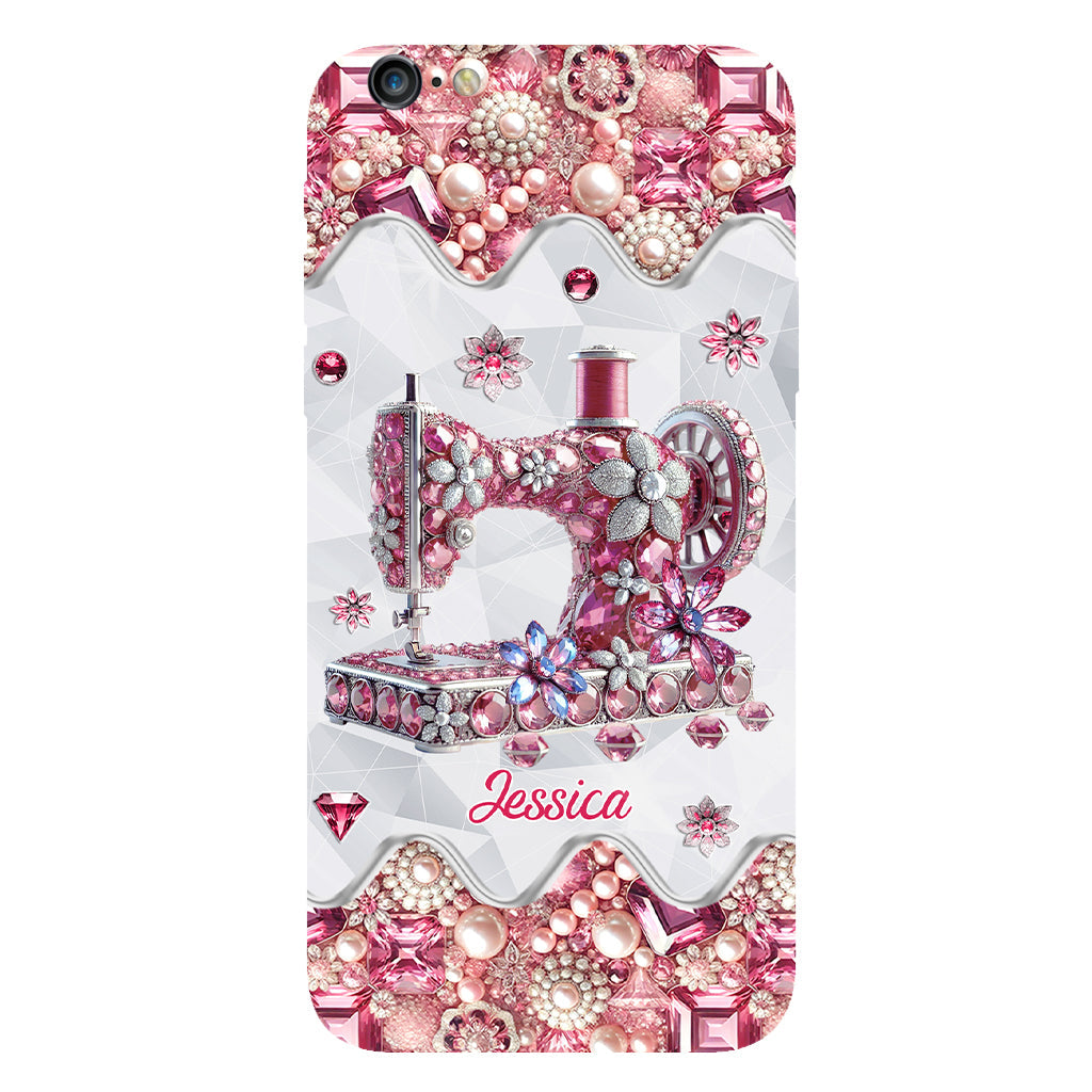 Coque de téléphone personnalisée « Juste une fille qui aime coudre » avec impression intégrale