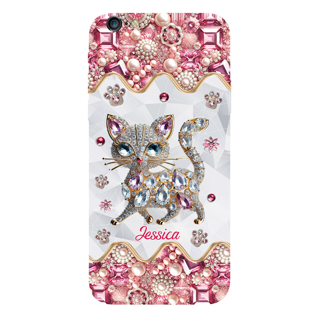 Juste une fille qui aime les chats - Coque de téléphone personnalisée avec impression intégrale de chat