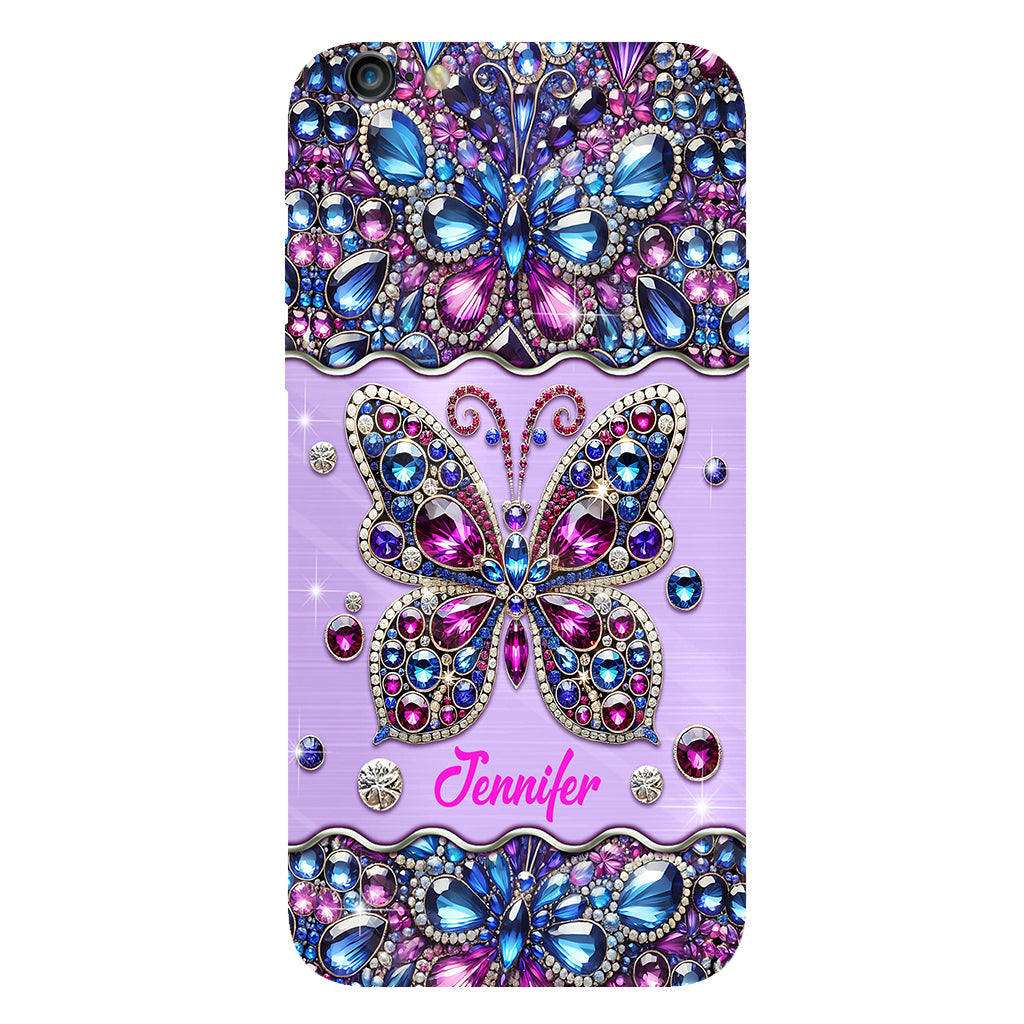 Sparkle Butterfly - Personalized Butterfly Full Print Phone Case
