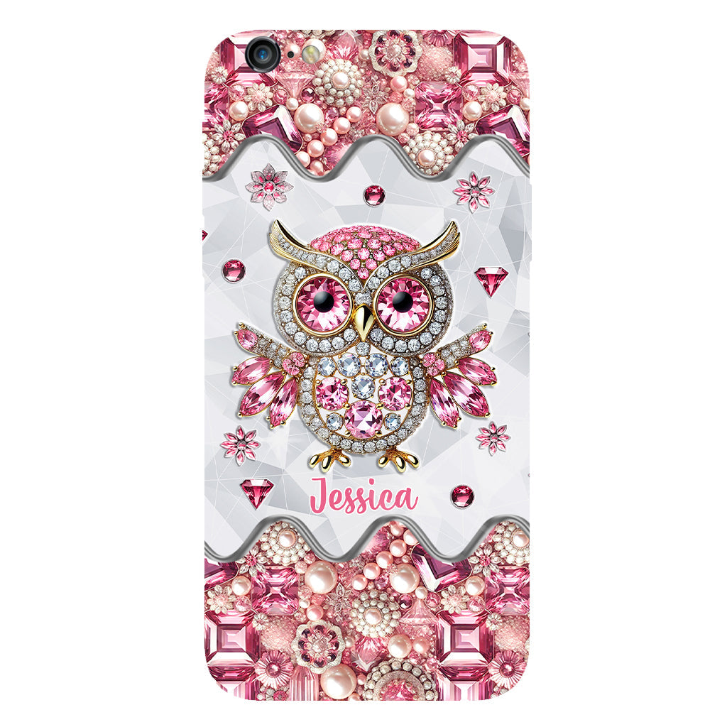 Juste une fille qui aime les hiboux - Coque de téléphone personnalisée avec motif hibou
