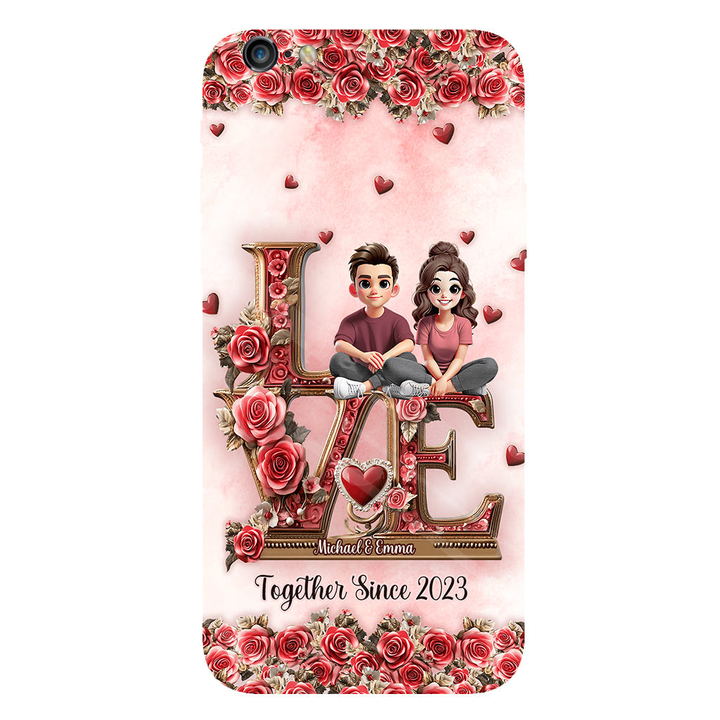 Je t'aimerai toujours - Coque de téléphone personnalisée pour couple avec impression intégrale