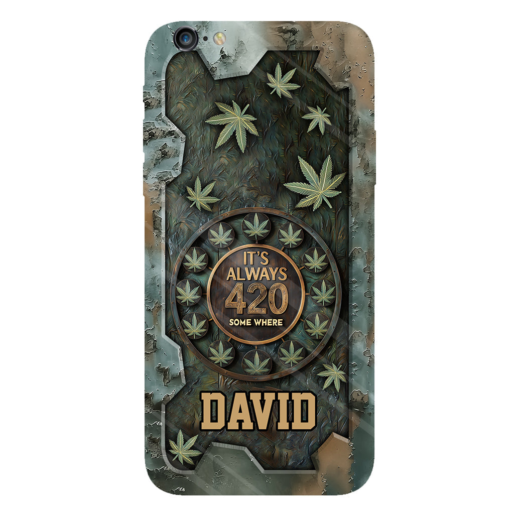 C'est toujours 420 - Coque de téléphone personnalisée avec impression intégrale sur le thème du cannabis