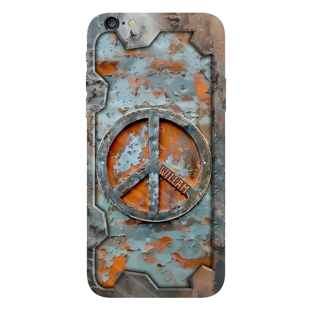 Love Peace - Personalized Hippie Full Print Phone Case