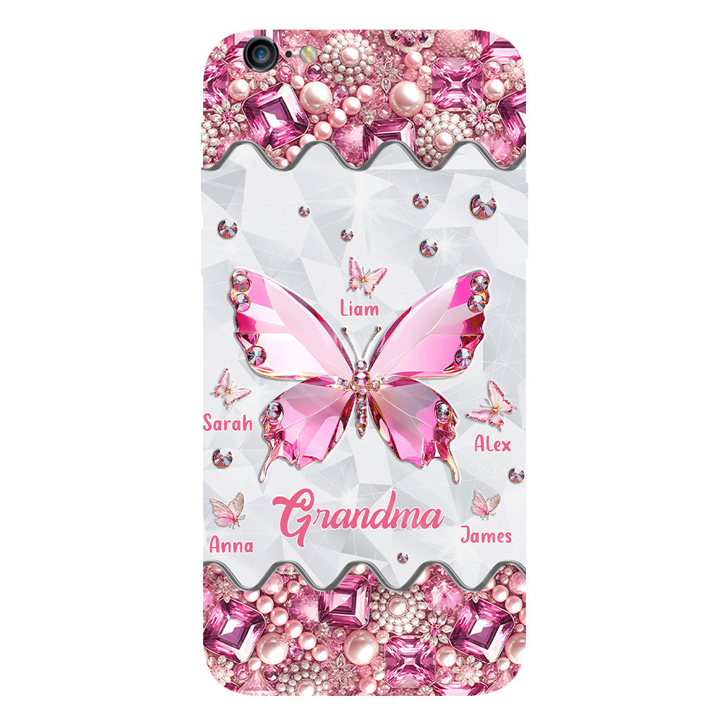 Grandma's Butterflies - Personalized Grandma Full Print Phone Case