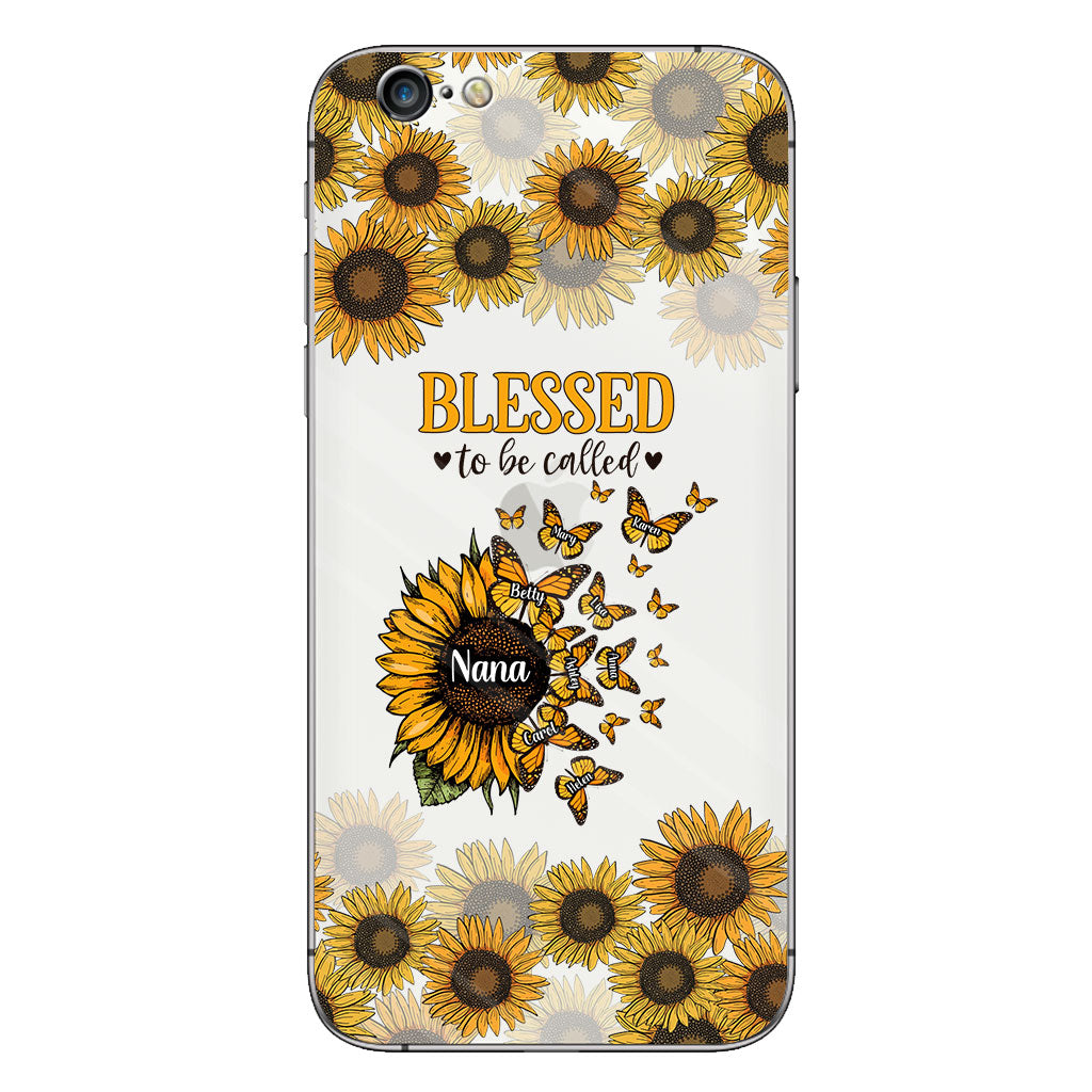 Magnifique tournesol - Cadeau pour grand-mère, maman - Coque de téléphone transparente personnalisée