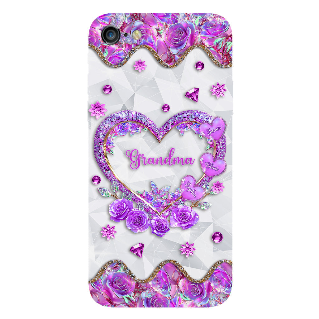 Les chéries de la maman de grand-mère - Coque de téléphone personnalisée avec impression intégrale « Grand-mère »