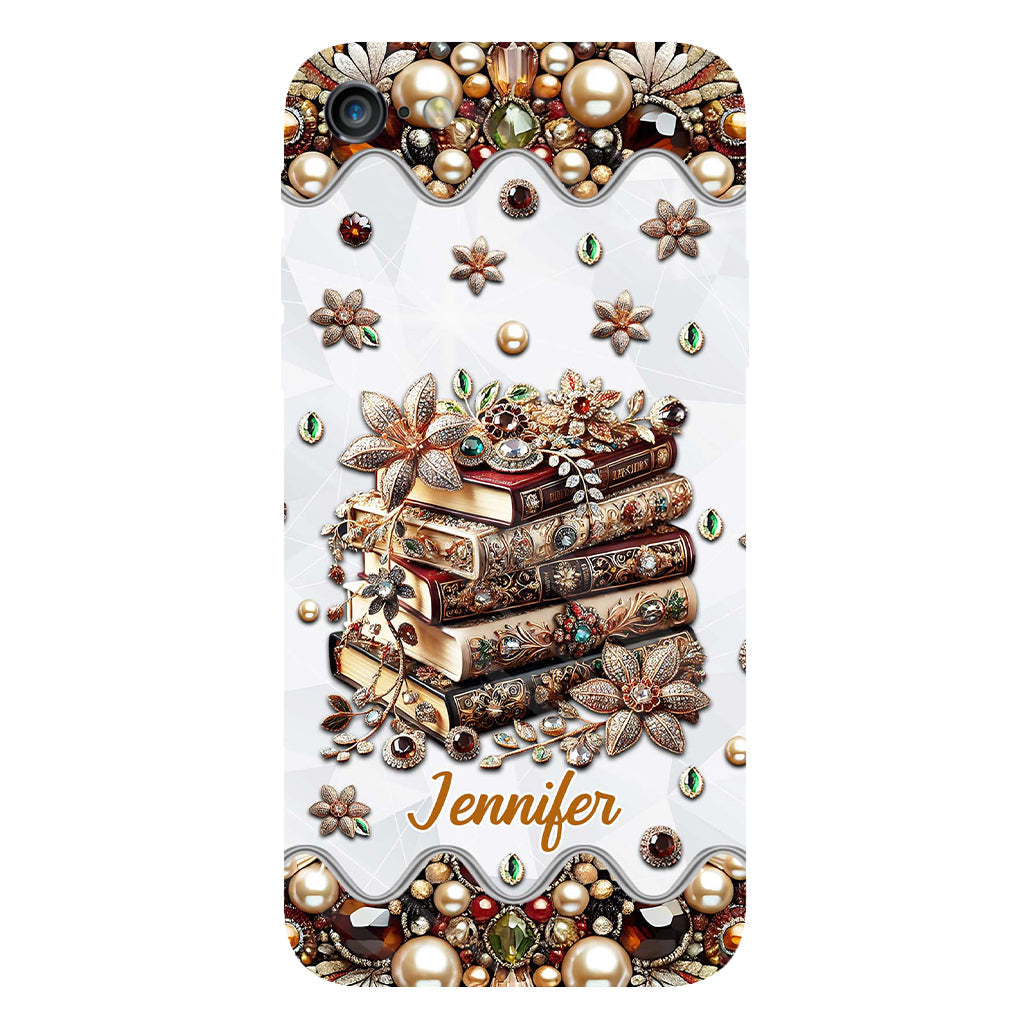 Une fille qui aime les livres - Coque de téléphone personnalisée avec impression intégrale d'un livre