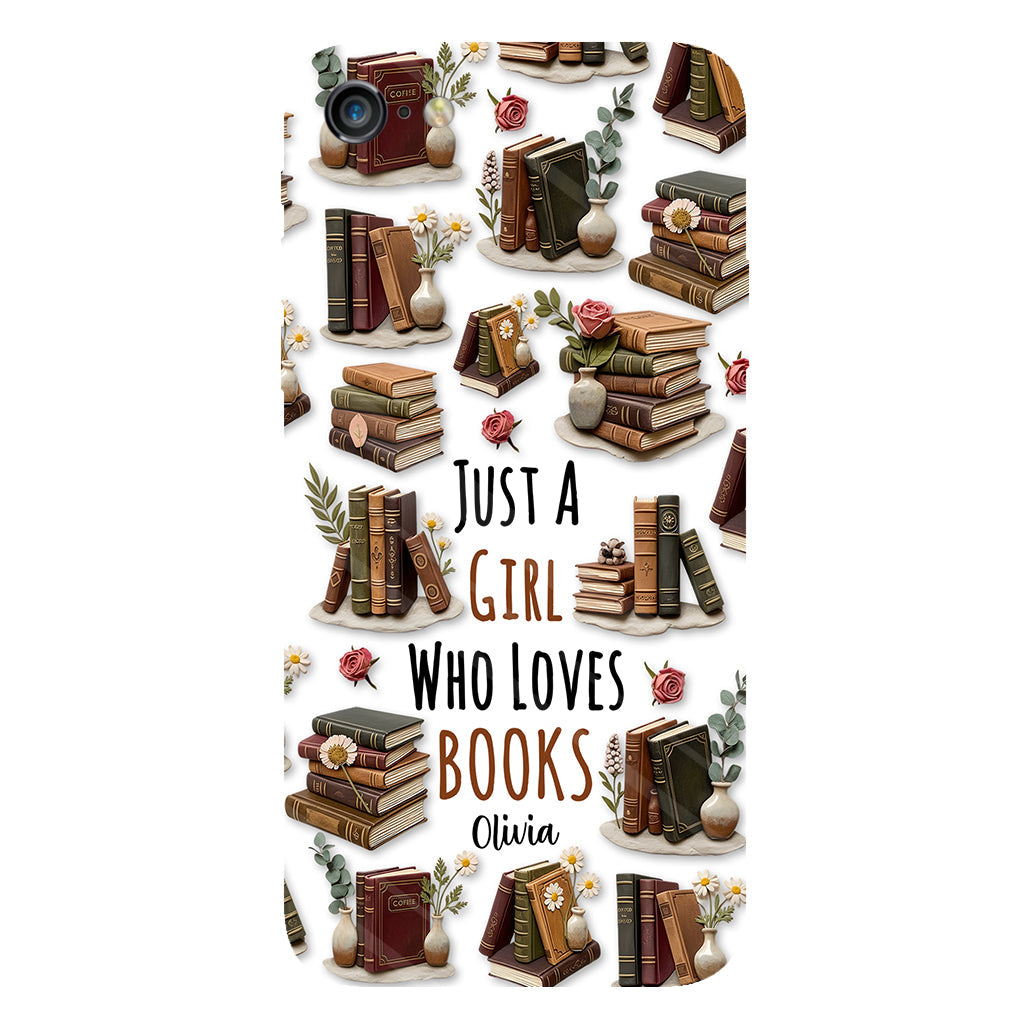 Just A Girl Who Loves Books - Personalized Book Full Print Phone Case