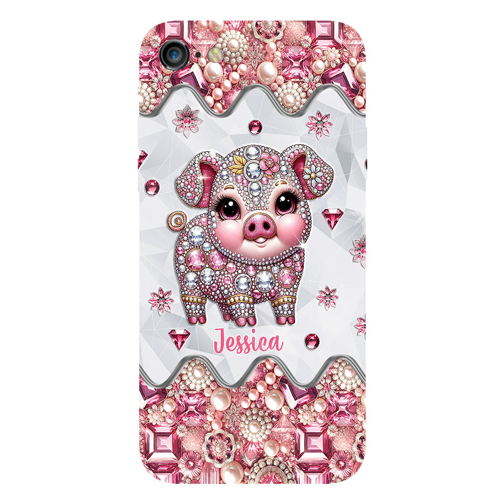 Coque de téléphone personnalisée pour amoureux des cochons - Mignon Cochon - Impression intégrale