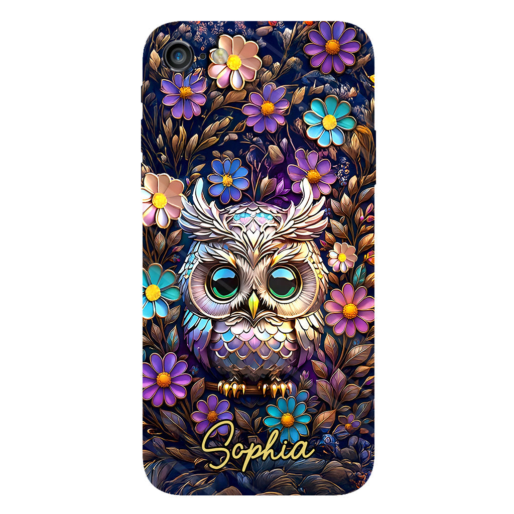 Coque de téléphone personnalisée avec motif hibou mignon