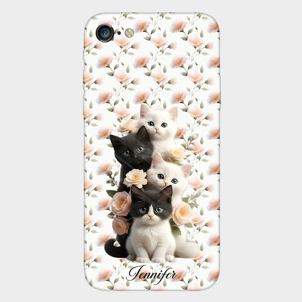Adorables chatons - Coque de téléphone personnalisée avec motif chat intégral