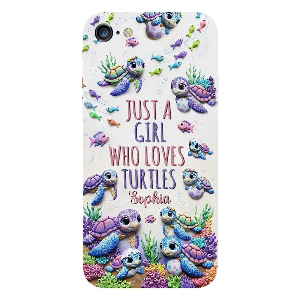 Just A Girl Who Loves Turtles - Personalized Turtle Full Print Phone Case