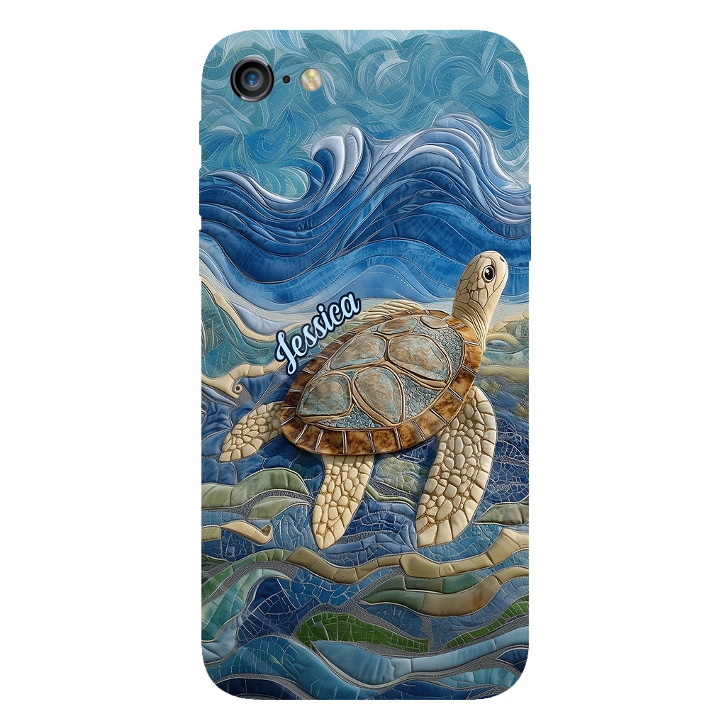Coque de téléphone personnalisée avec motif tortue pour les amoureux des tortues
