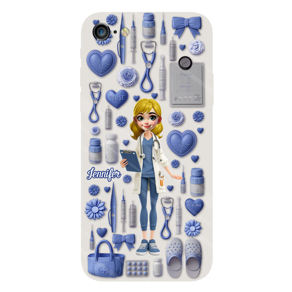 Le métier d'infirmière est un travail de cœur - Coque de téléphone personnalisée avec impression intégrale pour infirmière