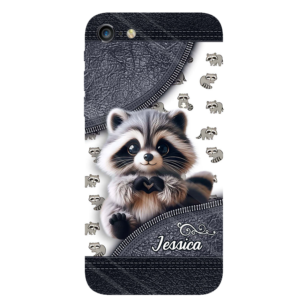 Adorable raton laveur - Coque de téléphone personnalisée avec motif raton laveur intégral