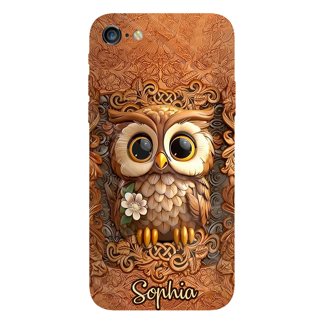 Magnifique hibou - Coque de téléphone personnalisée avec motif hibou intégral