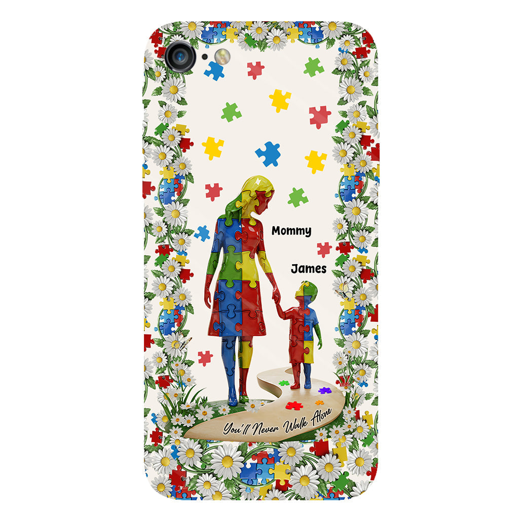 You'll Never Walk Alone - Personalized Autism Awareness Full Print Phone Case