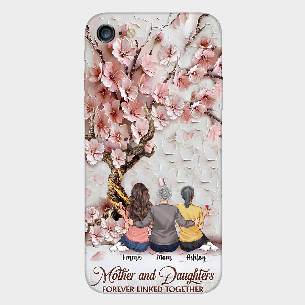 Mother And Daughters Forever Linked Together - Personalized Mother Full Print Phone Case