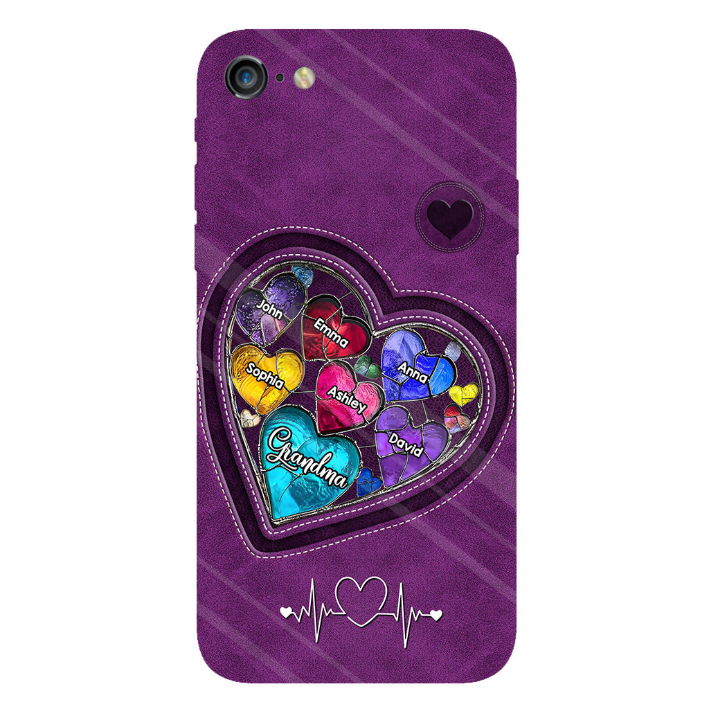 Les chéries de la maman de grand-mère - Coque de téléphone personnalisée avec impression intégrale « Grand-mère »