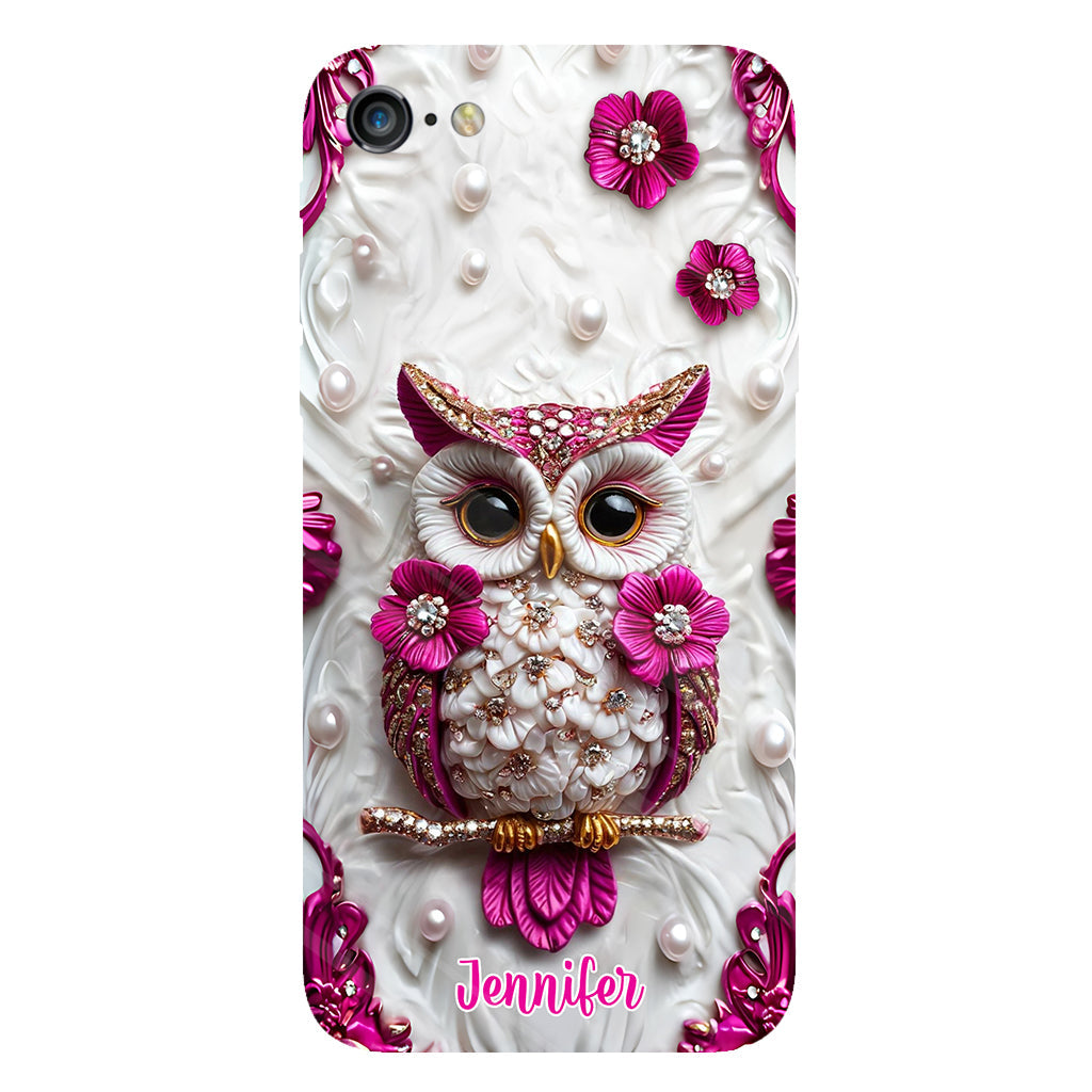 Magnifique hibou - Coque de téléphone personnalisée avec motif hibou intégral