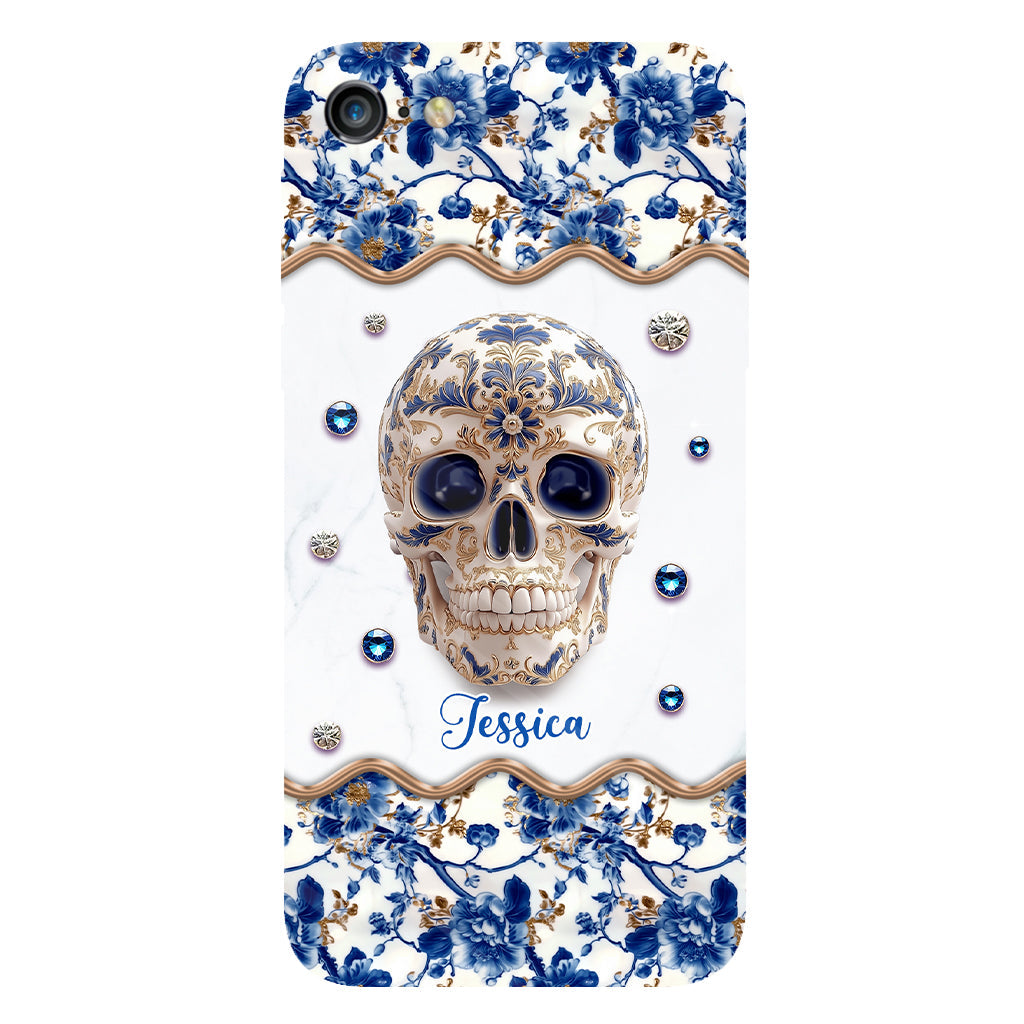 Skull Toile de Jouy - Personalized Skull Full Print Phone Case