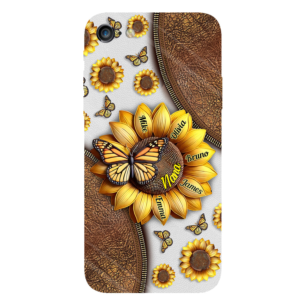 Sunflower Gift For Grandma Mom - Personalized Grandma Full Print Phone Case