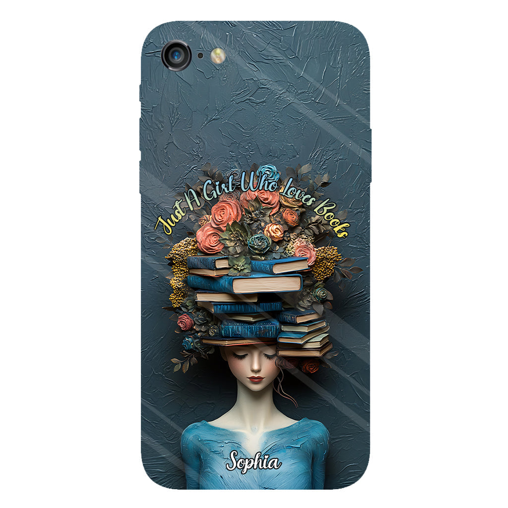 Une fille qui aime les livres - Coque de téléphone personnalisée avec impression intégrale d'un livre