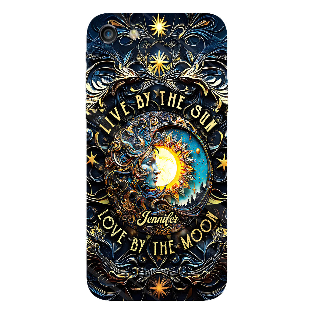 Live By The Sun Love By The Moon - Personalized Hippie Full Print Phone Case