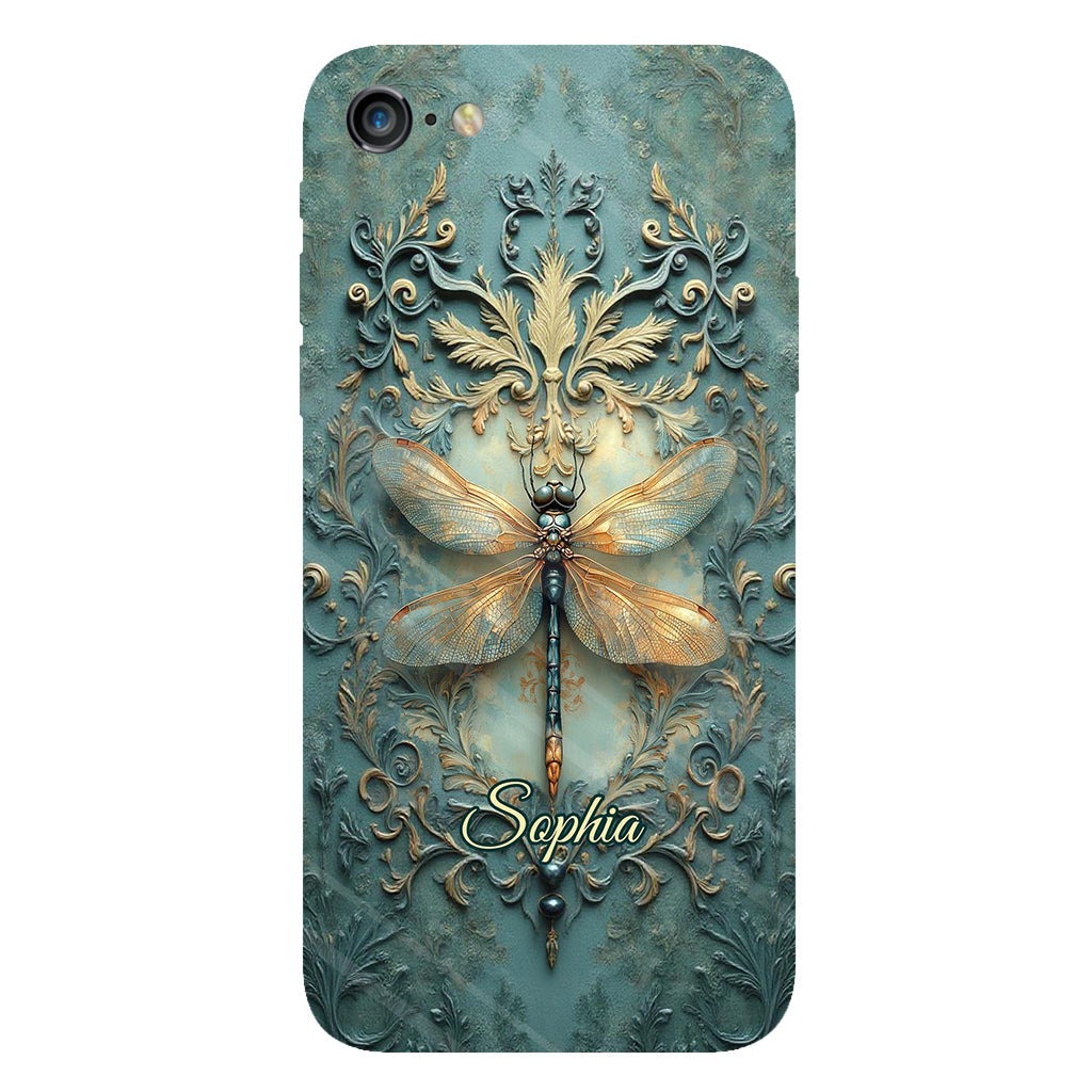 Stunning Dragonfly - Personalized Dragonfly Full Print Phone Case