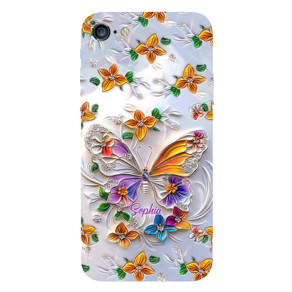 Stunning Butterfly Bee Dragonfly - Personalized Butterfly Full Print Phone Case