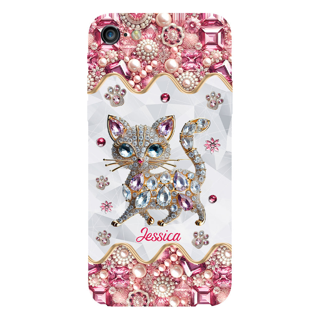 Juste une fille qui aime les chats - Coque de téléphone personnalisée avec impression intégrale de chat