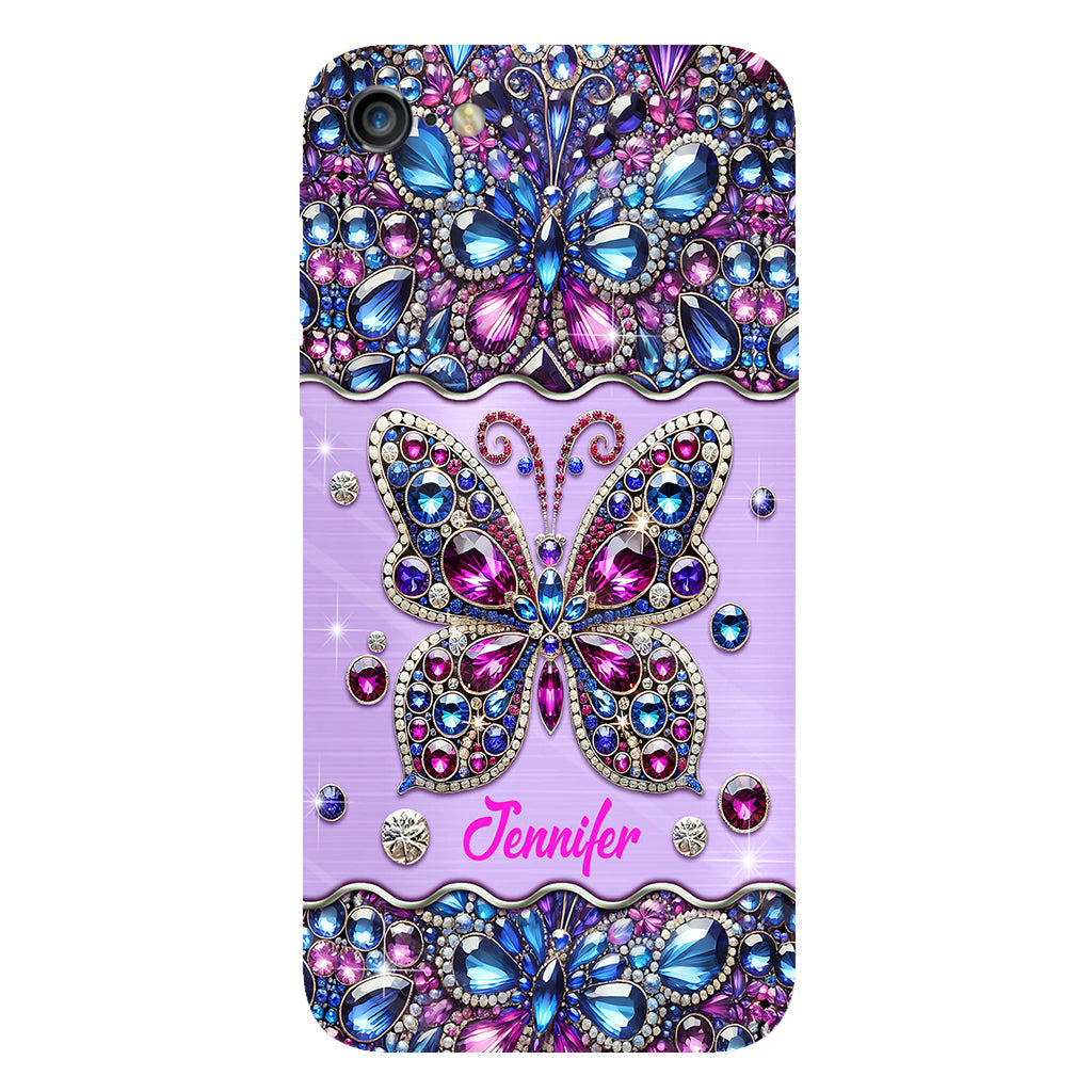 Sparkle Butterfly - Personalized Butterfly Full Print Phone Case