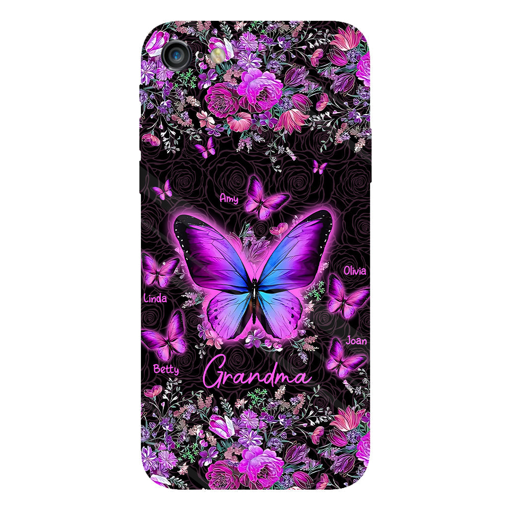 Coque de téléphone personnalisée « Papillons de grand-mère » avec impression intégrale