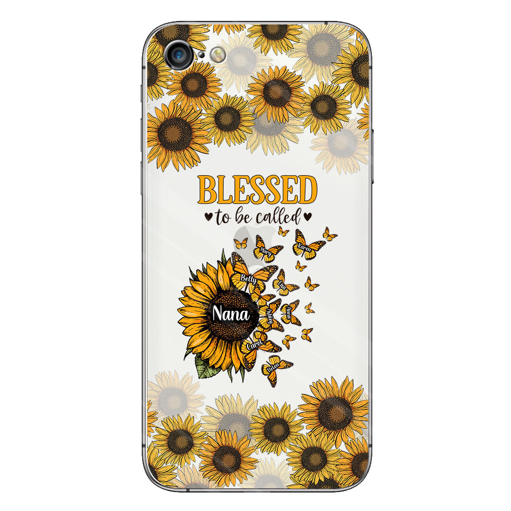Magnifique tournesol - Cadeau pour grand-mère, maman - Coque de téléphone transparente personnalisée