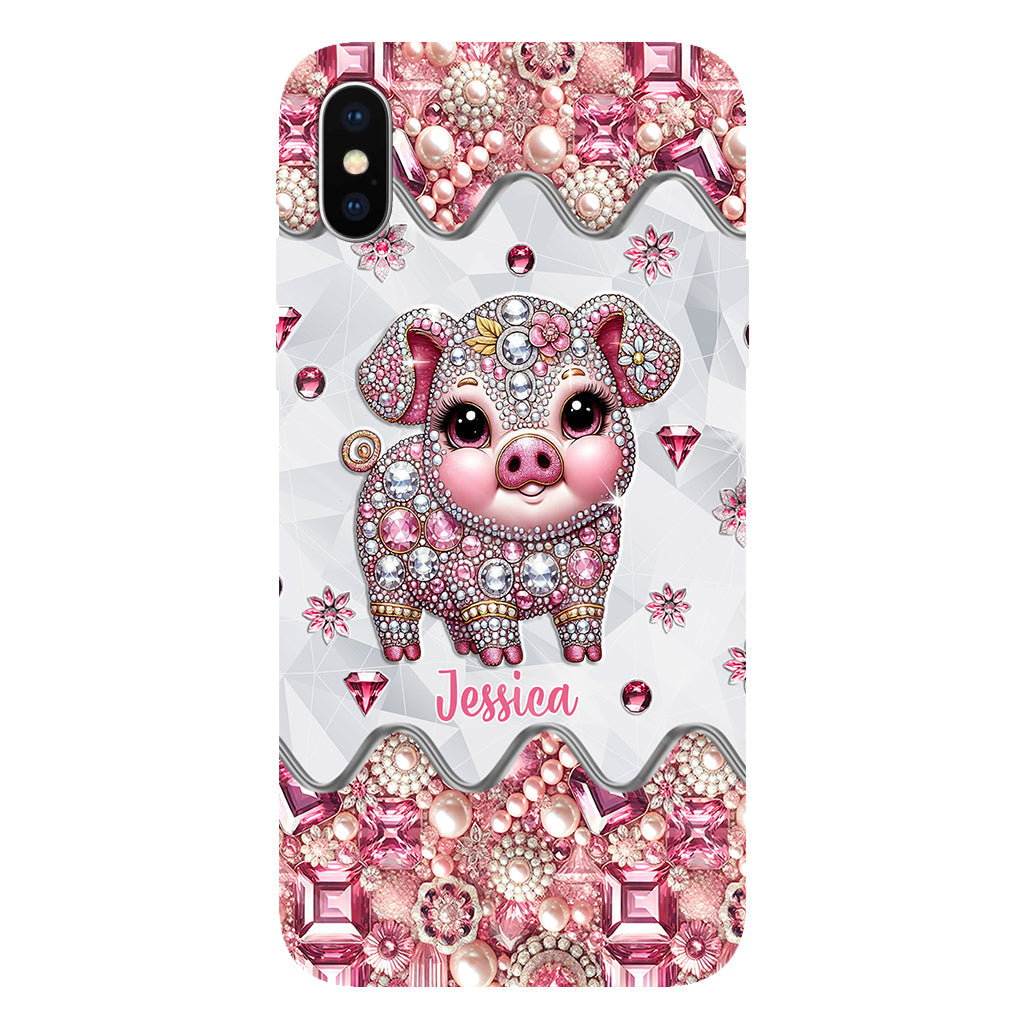 Coque de téléphone personnalisée pour amoureux des cochons - Mignon Cochon - Impression intégrale