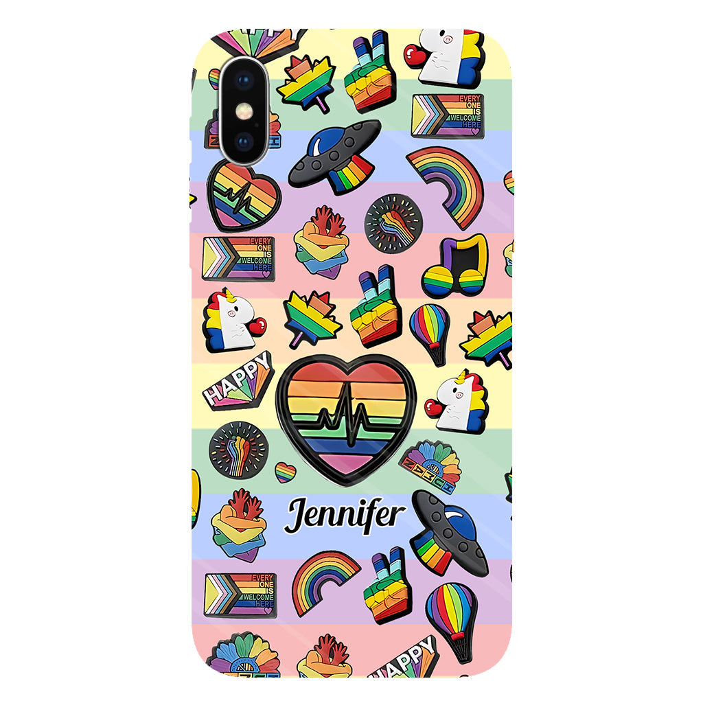 Pride Rainbow - Personalized LGBT Support Full Print Phone Case & Phone Grip