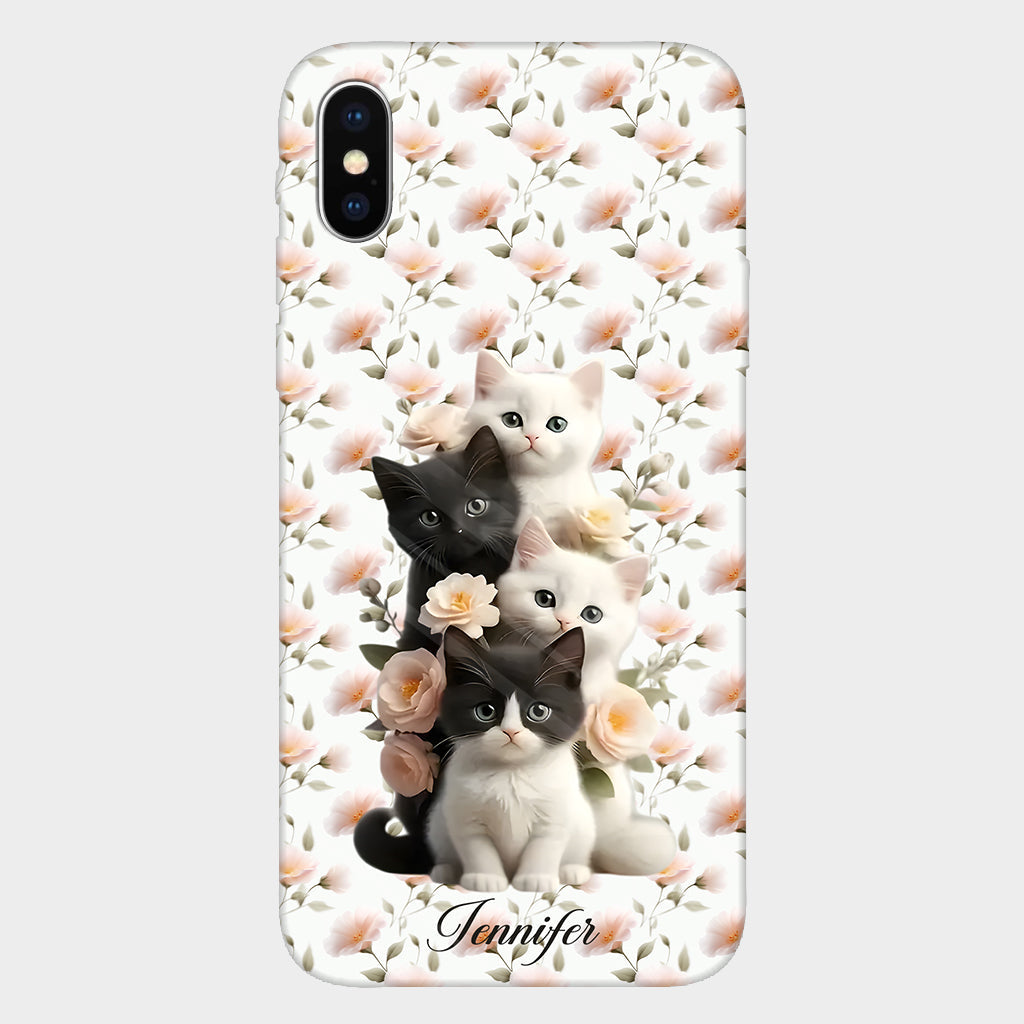 Adorables chatons - Coque de téléphone personnalisée avec motif chat intégral